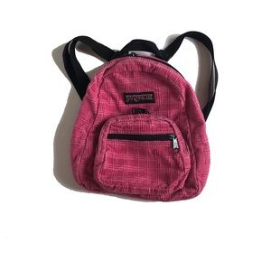 Mini Pink Corduroy Jansport Backpack 🎒